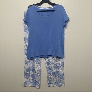 Talbots Toile Pajama Set XL